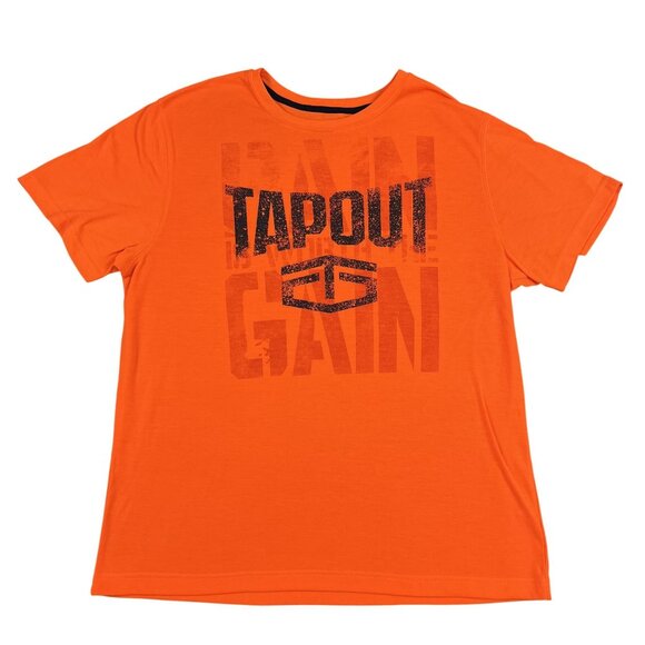 Tap Out GAIN Mens Orange Workout Gym T-Shirt Sz XL - Picture 1 of 5